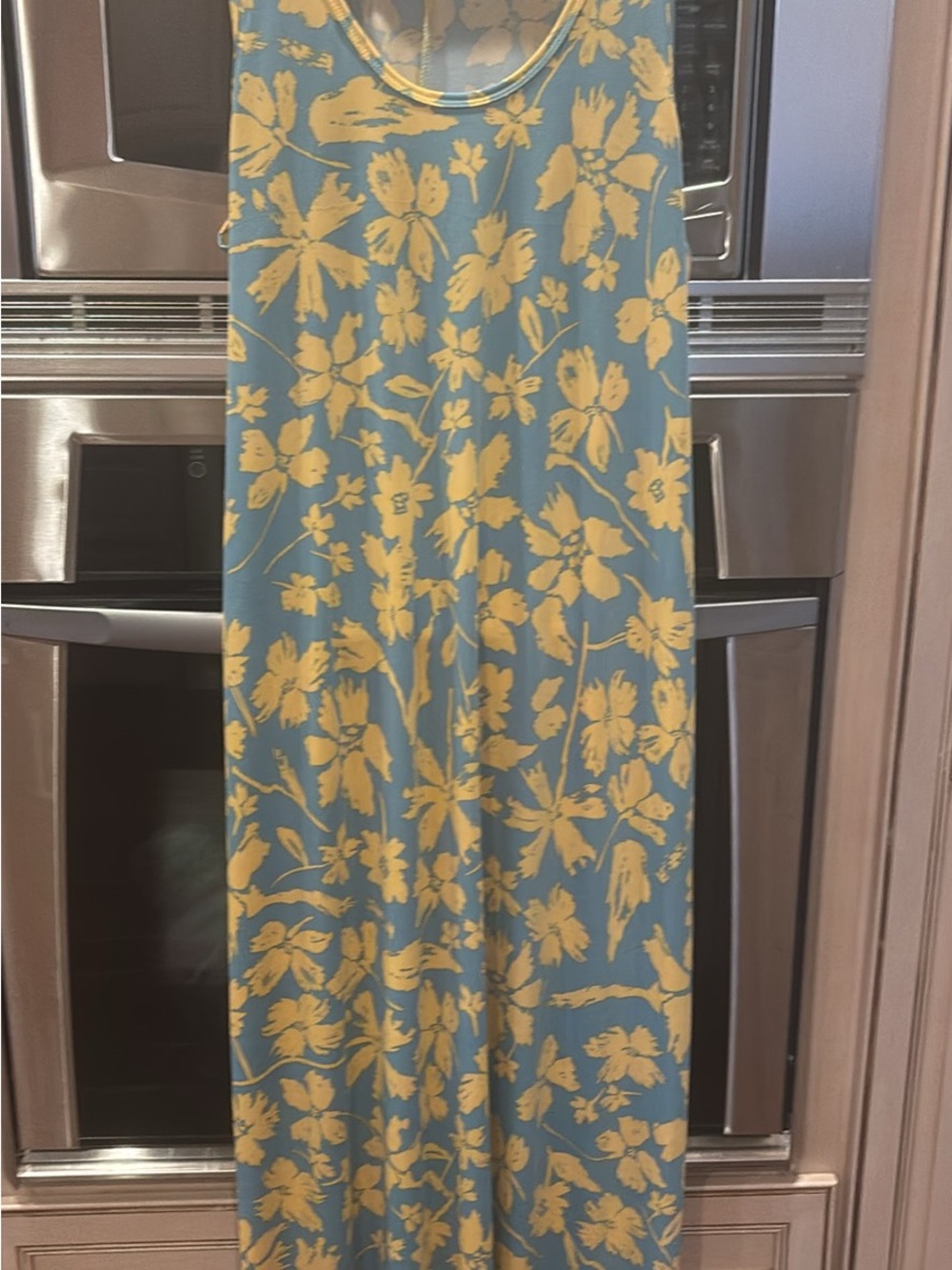LuLaRoe blue and Yellow Floral maxi